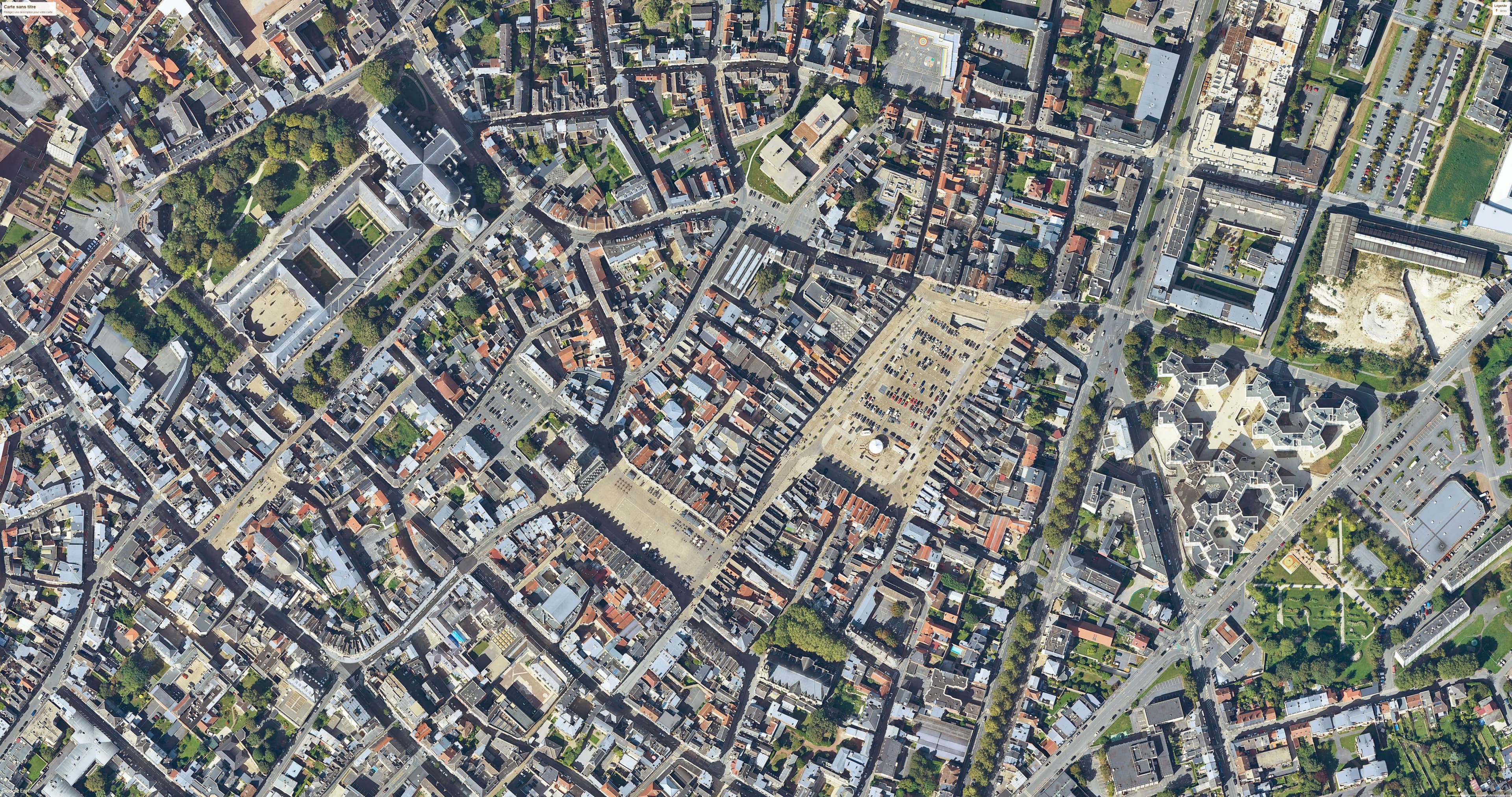 Image satellite d'une ville